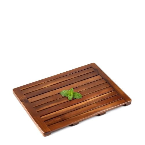 Teak Shower Mat 24 x 18 inch Wood Bath Mat