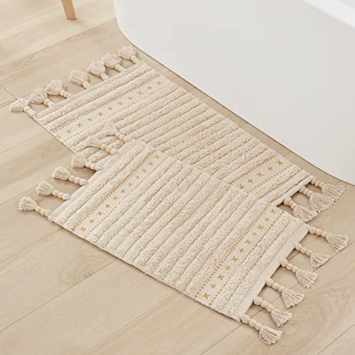 Lucky Brand Cotton Fringe Bath Rug 2-Piece Set