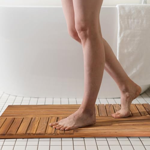 Utoplike Teak Wood Bath Mat view 2