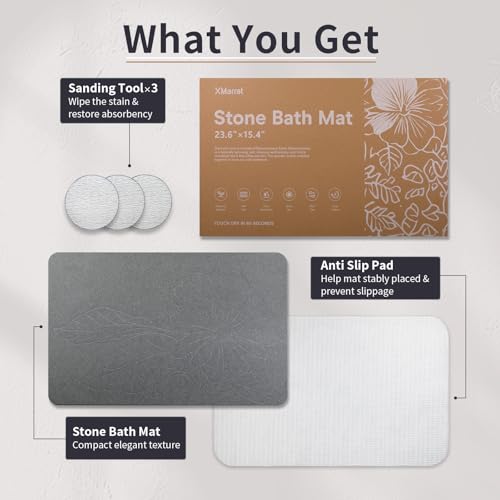 XMarrat Stone Bath Mat Large view 5
