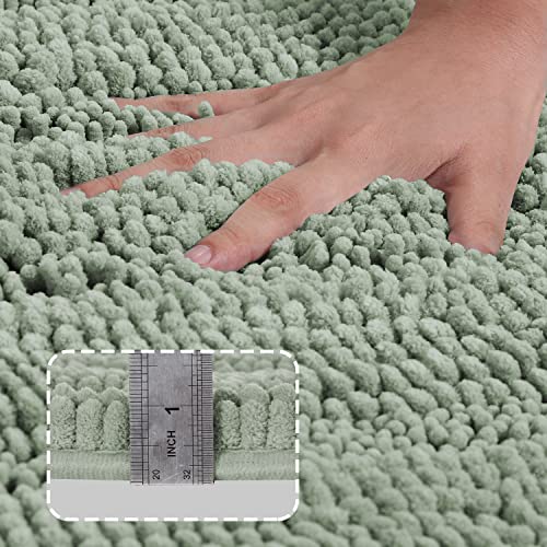 Turquoize Sage Green Bathroom Runner view 2