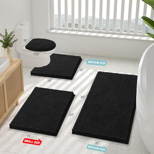 Smiry Luxury Chenille Bathroom Rugs view 2
