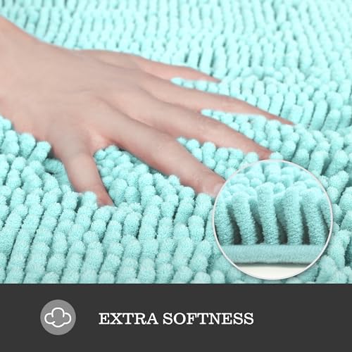 Yeaban Aqua Bathroom Rugs Sets view 2