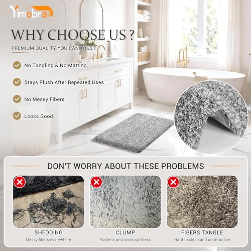 Yimobra Bathroom Rugs Non Slip view 4