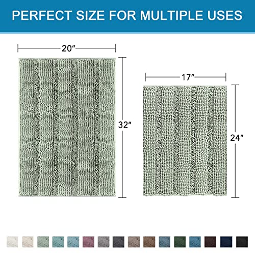 H.VERSAILTEX Sage Bathroom Rugs Bath view 2