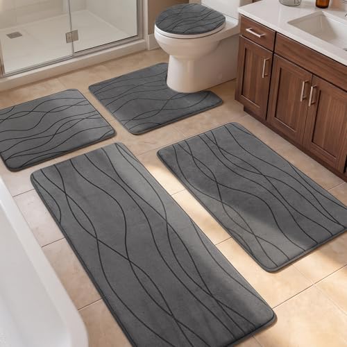 YIHOUSE Bathroom Rugs Set 5