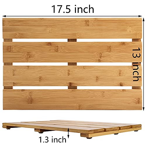 Yarlung Bamboo Bath Mat Wooden view 3