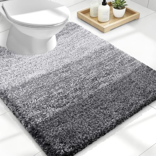 OLANLY Luxury Toilet Rug U-Shaped