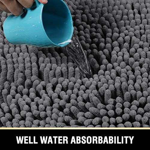 H.VERSAILTEX Gray Chenille Runner view 5