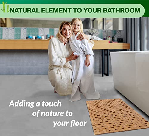 Bamboo Bath Mat 34x18 view 3