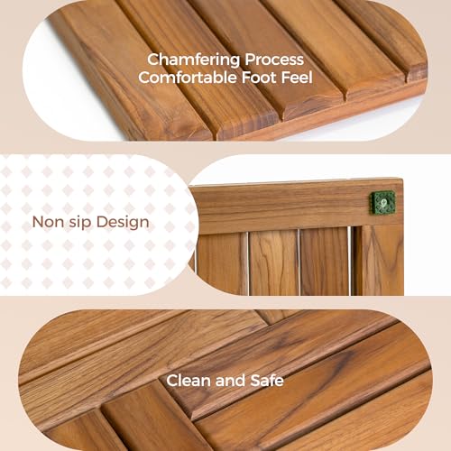 Utoplike Teak Wood Bath Mat view 5