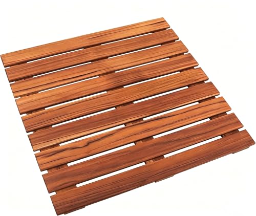 VaeFae Teak Shower Mat Non-Slip