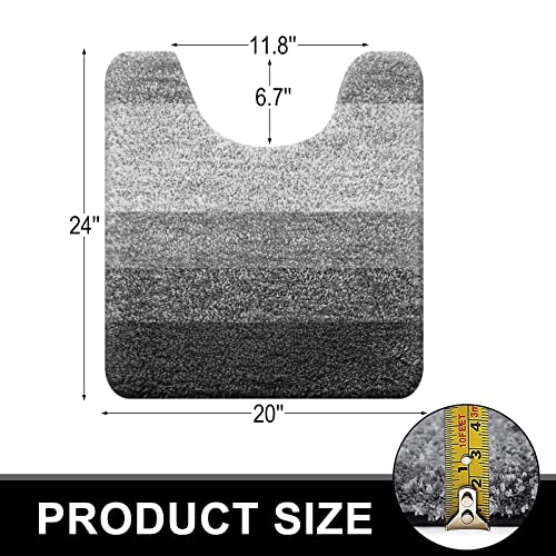 OLANLY Luxury Toilet Rug U-Shaped view 2