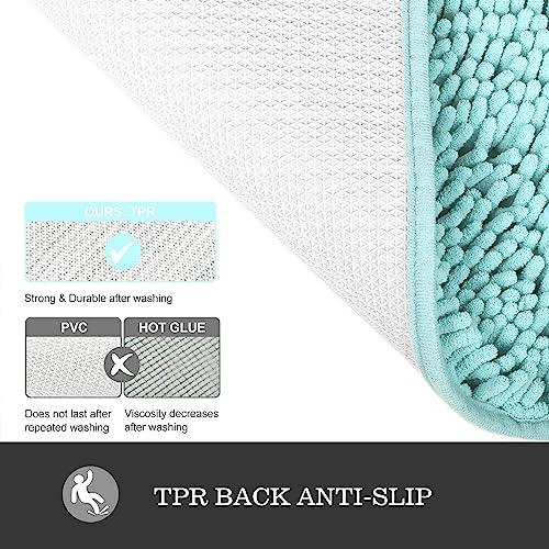 Yeaban Aqua Bathroom Rugs Sets view 3