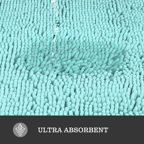 Yeaban Aqua Bathroom Rugs Sets view 4