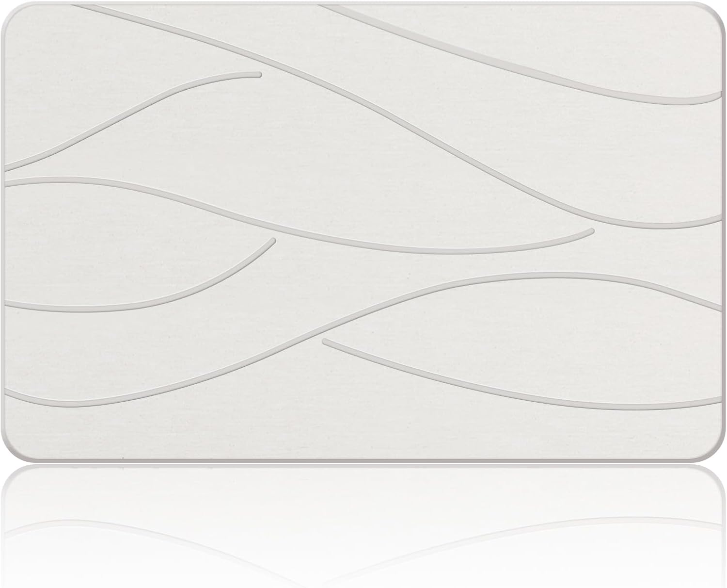 Stone Bath Mat White 23x15