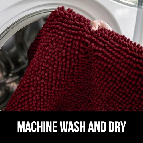GORILLA GRIP Bath Rug Burgundy Quick-Dry - view 5