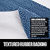Gorilla Grip Luxury Chenille Bath Rug in deep blue showing extra-thick pile and premium construction - view 5