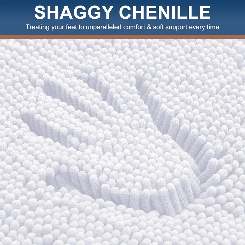 Smiry Luxury Chenille Bathroom Rugs view 3
