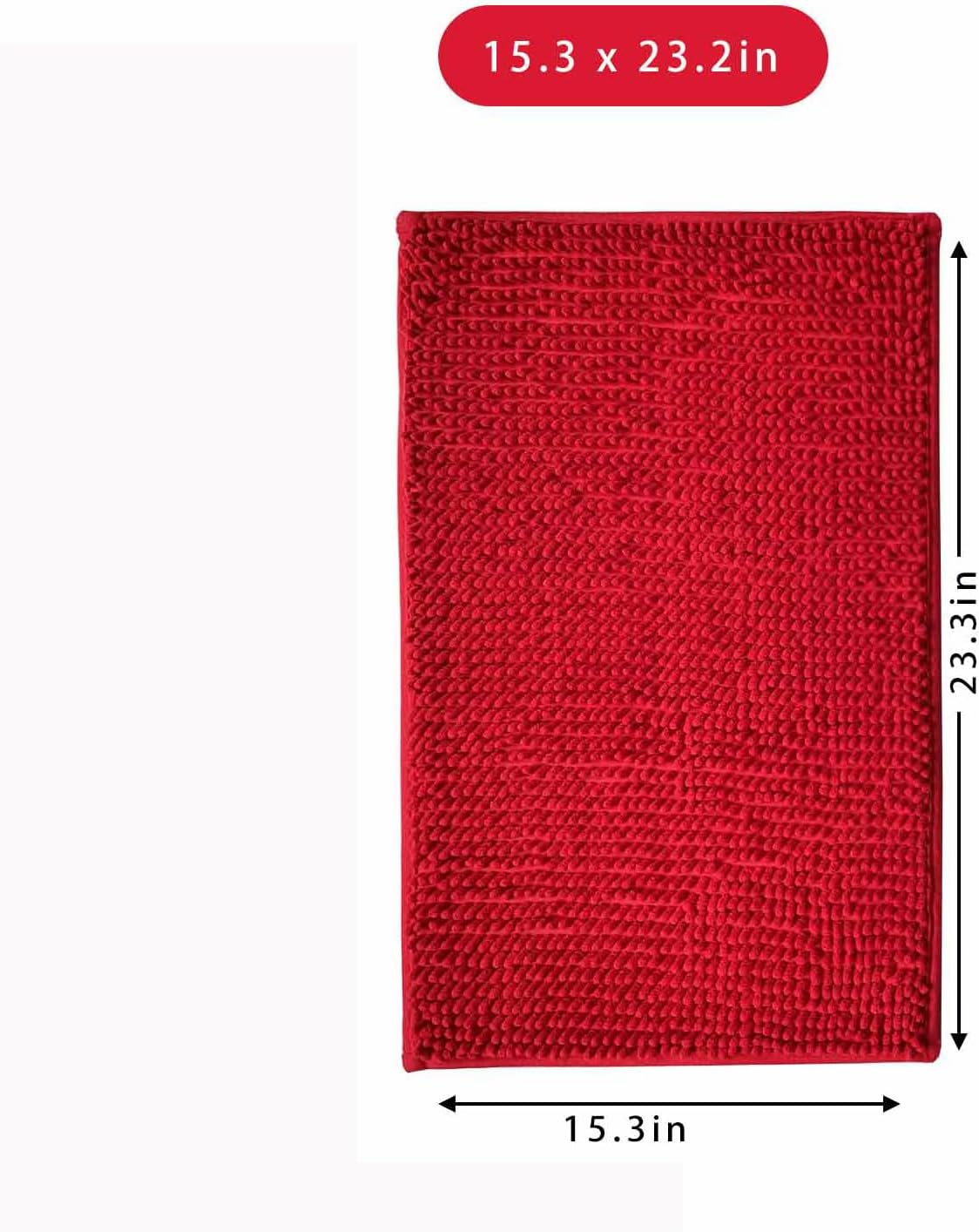 Eanpet Chenille Bath Mat Microfiber Floor Mat Baby Bath Mat for Kids Washable Bathroom Dry Fast Water Absorbent Shower Mat Area Rug (15.3