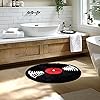 Vinyl Record Round Bath Mat with creative retro design - view 5