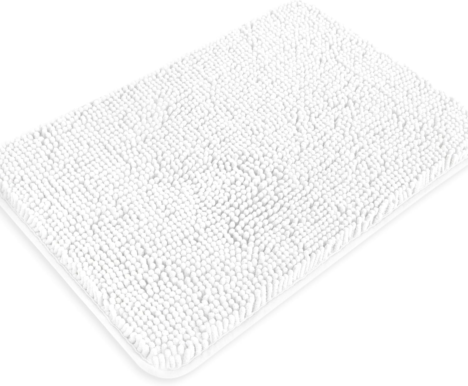 Yeaban White Bathroom Rugs – Thick Chenille Bath Mats | Absorbent and Washable Bath Rug Non-Slip, Plush and Soft Rugs for Bathroom, Kitchen, Shower, Sink - 17