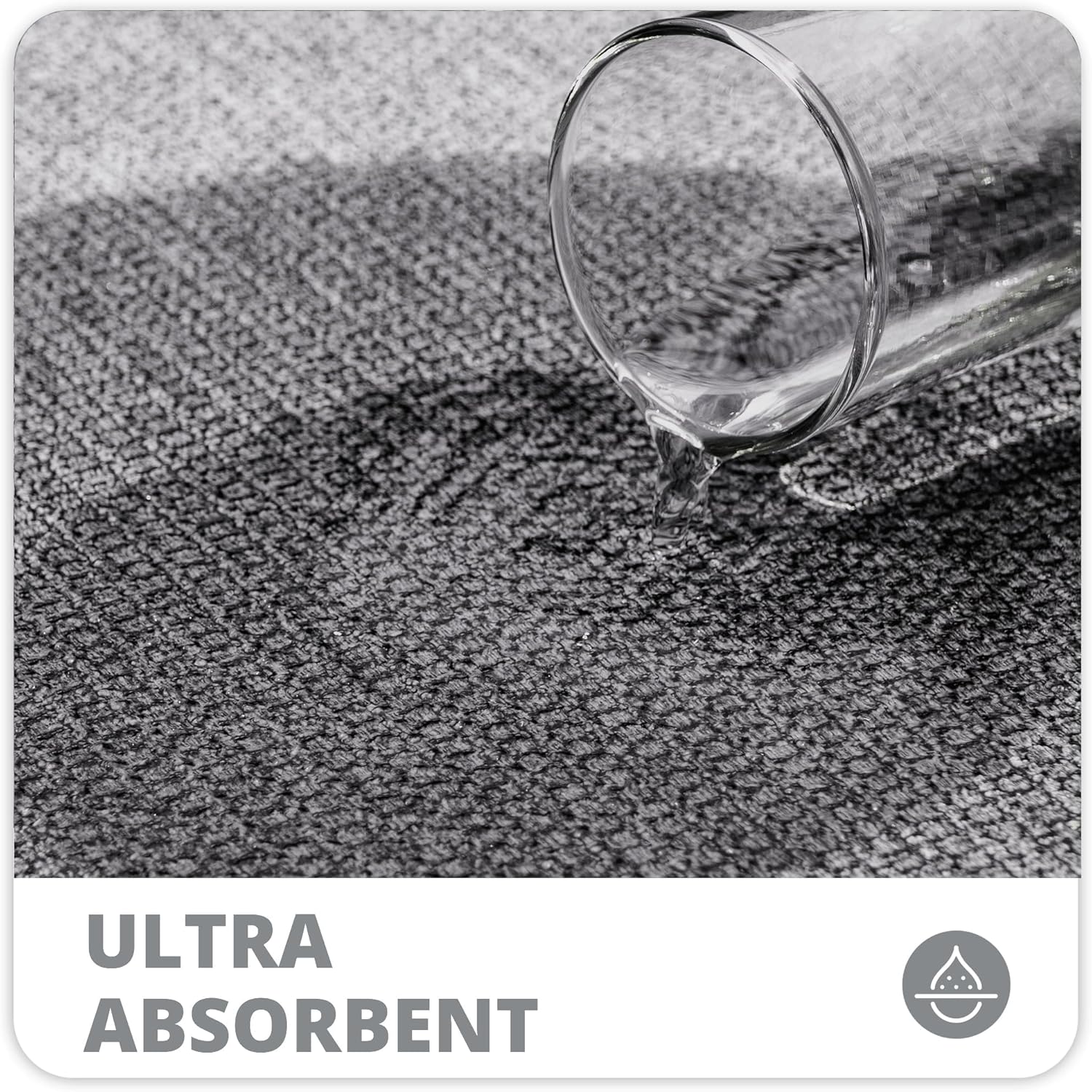 Bath Mat,Ultra Thin Bathroom Rugs,Rubber Bath Mats for Bathroom,No Slip Bath Rugs,Quick Dry,Machine Washable,Low Pile,Absorbent,Shower Outside,Sink,Home Decor Accessories.Grey,1'5