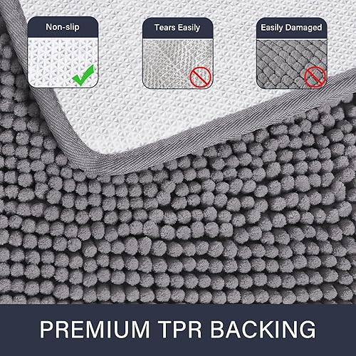 LOCHAS Luxury Shaggy Bath Mat 24x40 - view 4