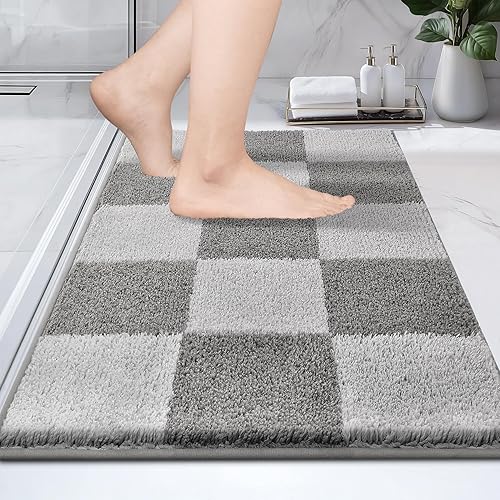 PURRUGS Non-Slip Machine Washable Bath Rug 20x30