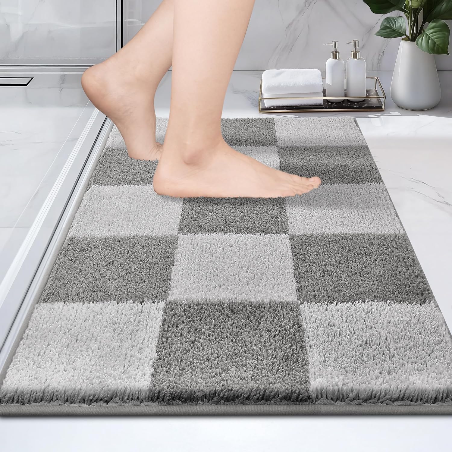 PURRUGS Bathroom Rug Non-Slip Machine Washable 20