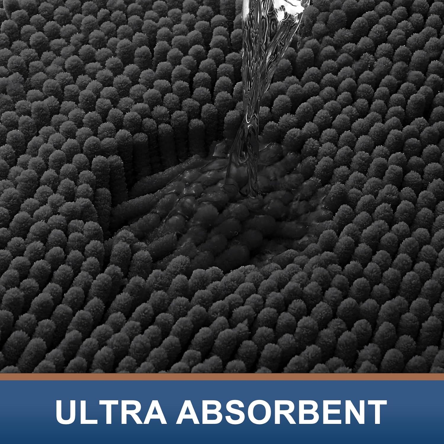 Smiry Luxury Chenille Bathroom Rugs 30x20