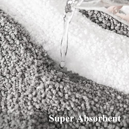 QJHOMO Geometric Pattern Bath Rug 18x26 - view 4