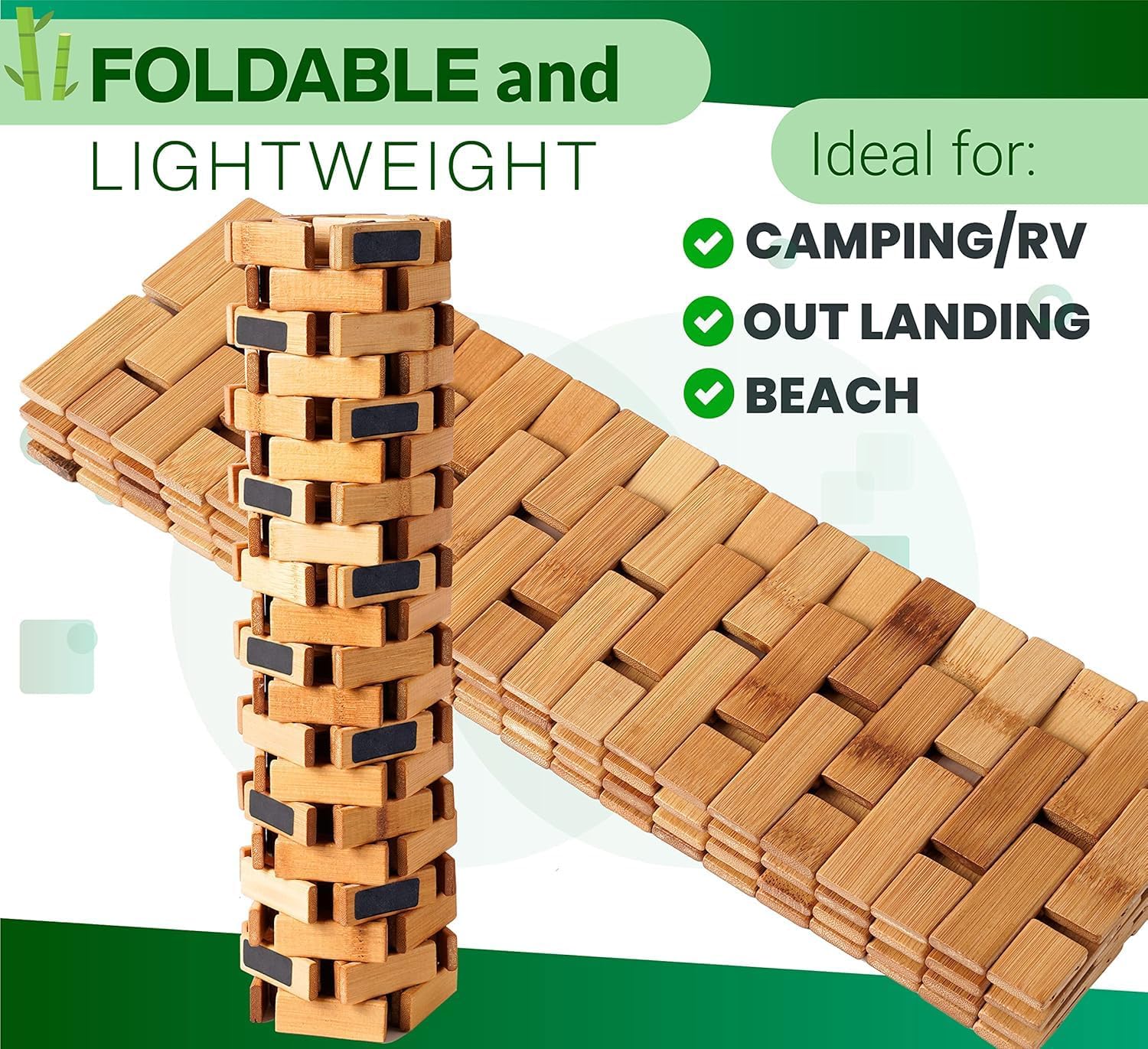 Bamboo Bath Mat 34x18