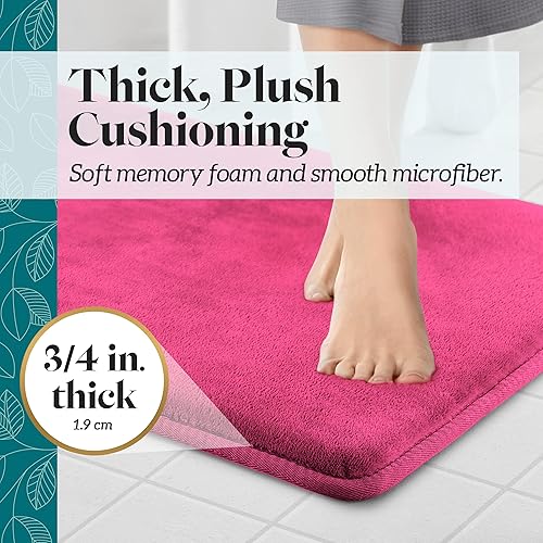 Genteele Memory Foam Bath Mat velvet surface - view 4