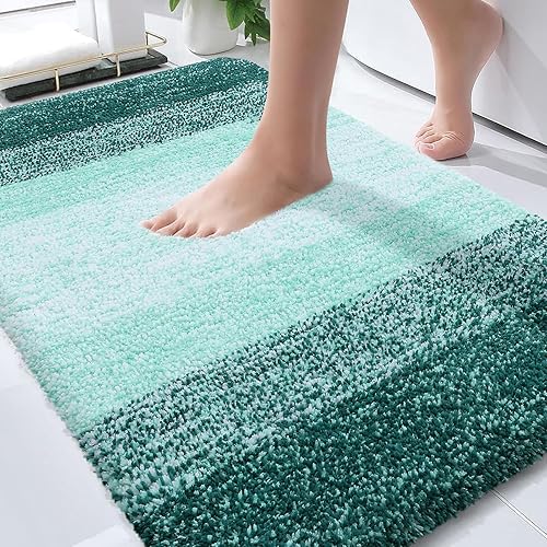 OLANLY Bathroom Chenille Rug