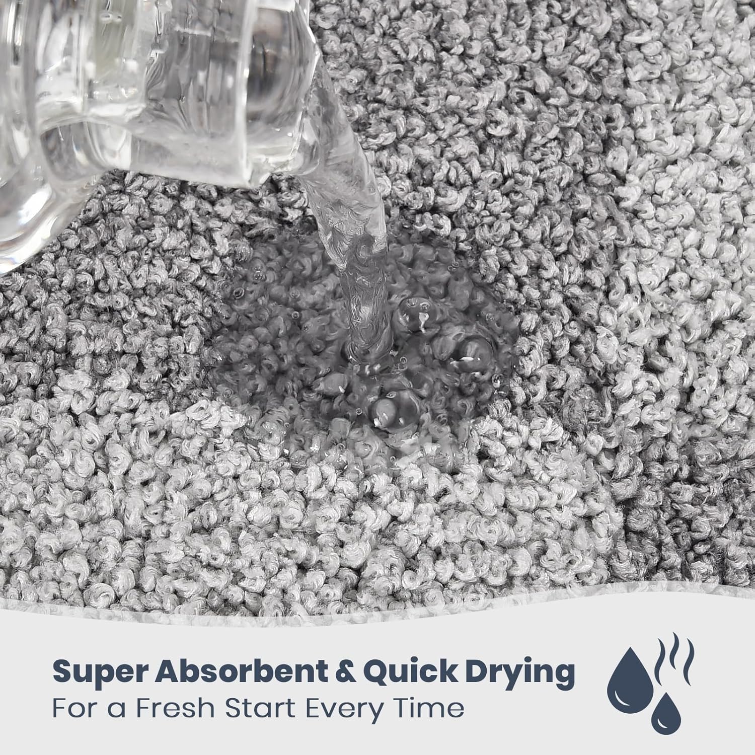 PURRUGS Bathroom Rug Non-Slip Machine Washable 20