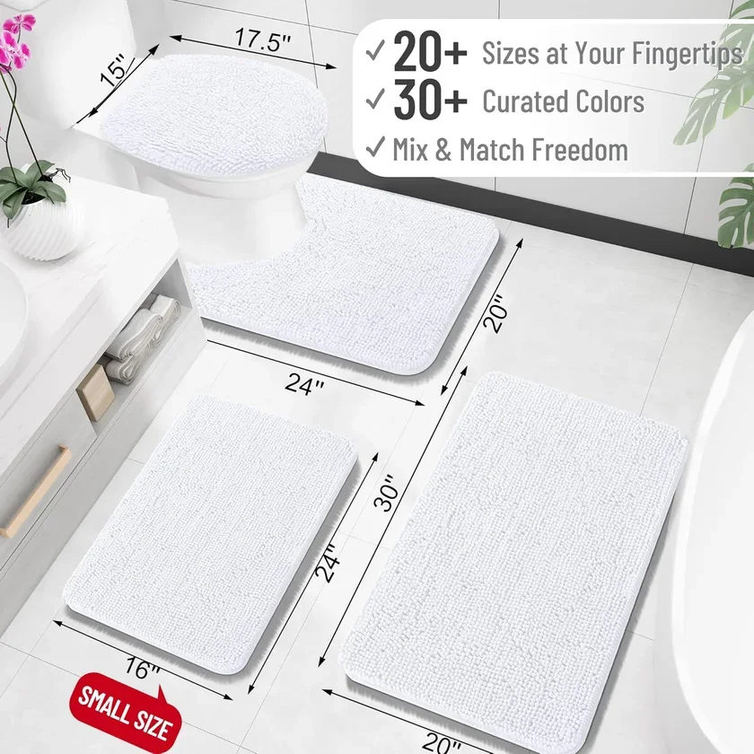 OLANLY Bathroom Rugs 24x16 view 2