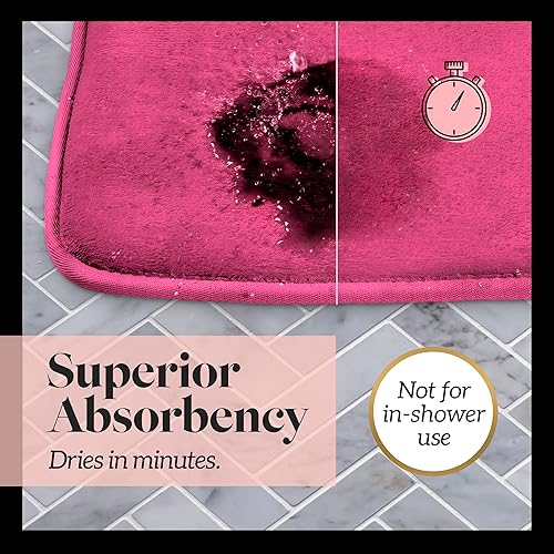 Genteele Memory Foam Bath Mat velvet surface - view 5