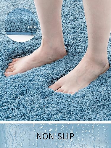 Ruggnovea Ultra Soft Thick Plush Bath Rug in bathroom - view 3