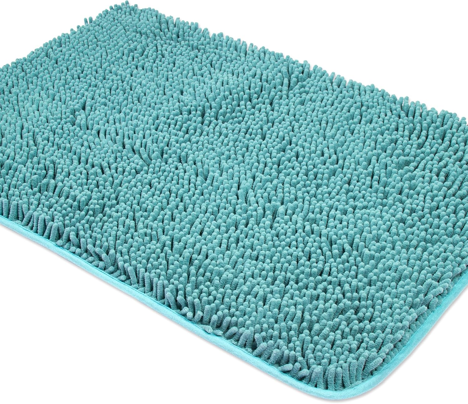 Yeaban Teal Bathroom Rugs – Thick Chenille Bath Mats | Absorbent and Washable Bath Rug Non-Slip, Plush and Soft Rugs for Bathroom, Kitchen, Shower, Sink - 17