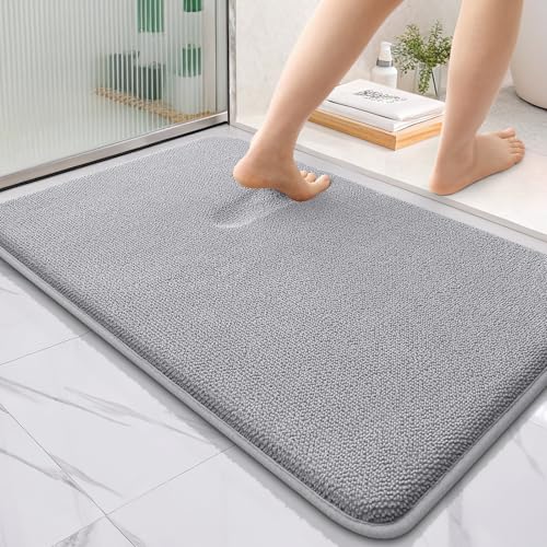 OLANLY Thick Memory Foam Bath Rug for extra cushioning for seniors