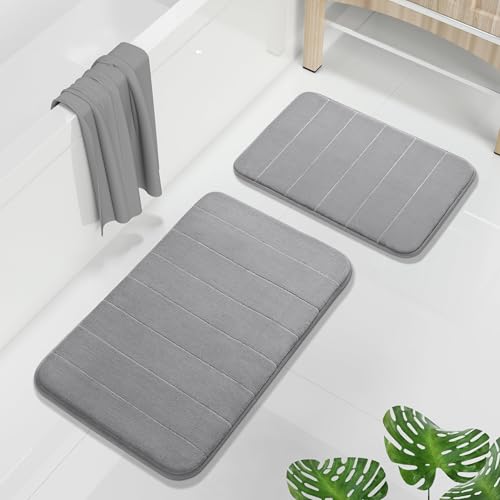 Yeaban 2-Piece Bathroom Rugs Set for elderly bathroom safety