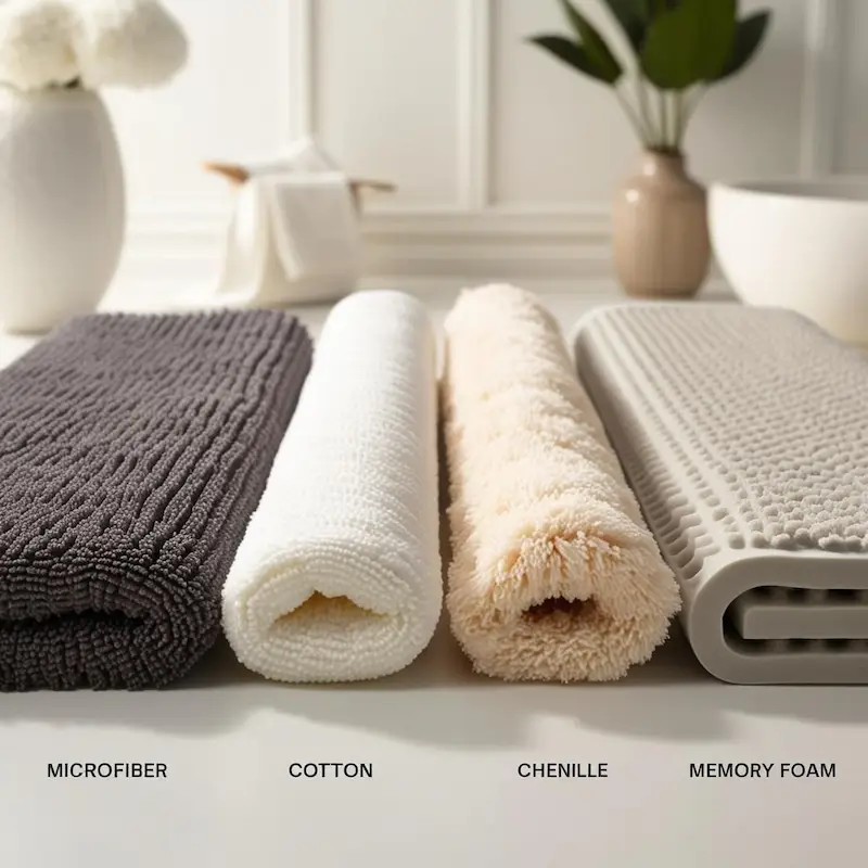 Best Materials for Your Bath Rug: Microfiber vs Memory Foam vs Cotton